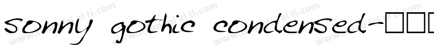sonny gothic condensed字体转换